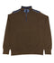 Pull demi marron avec fermeture demi éclair